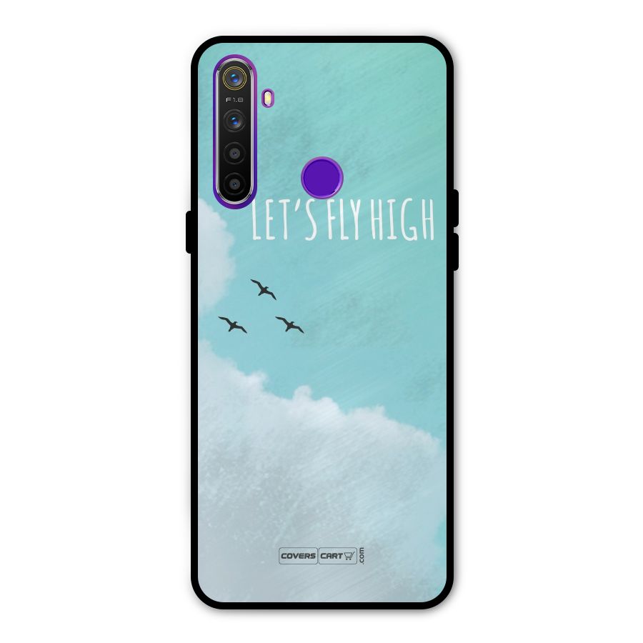 Lets Fly High Metal Back Case for Realme 5
