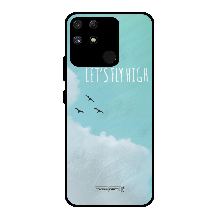 Lets Fly High Metal Back Case for Realme Narzo 50A