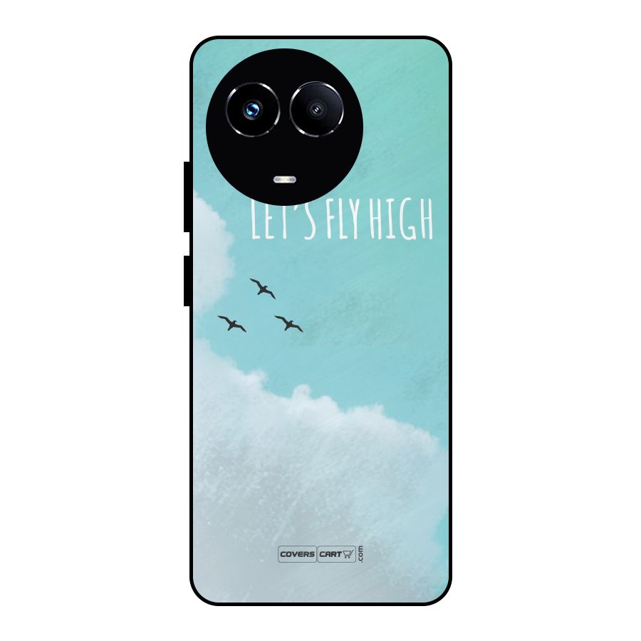 Lets Fly High Metal Back Case for Realme Narzo 60X
