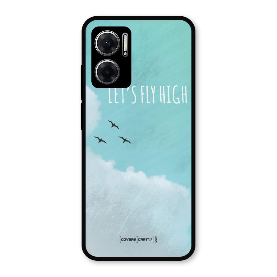 Lets Fly High Metal Back Case for Redmi 11 Prime 5G