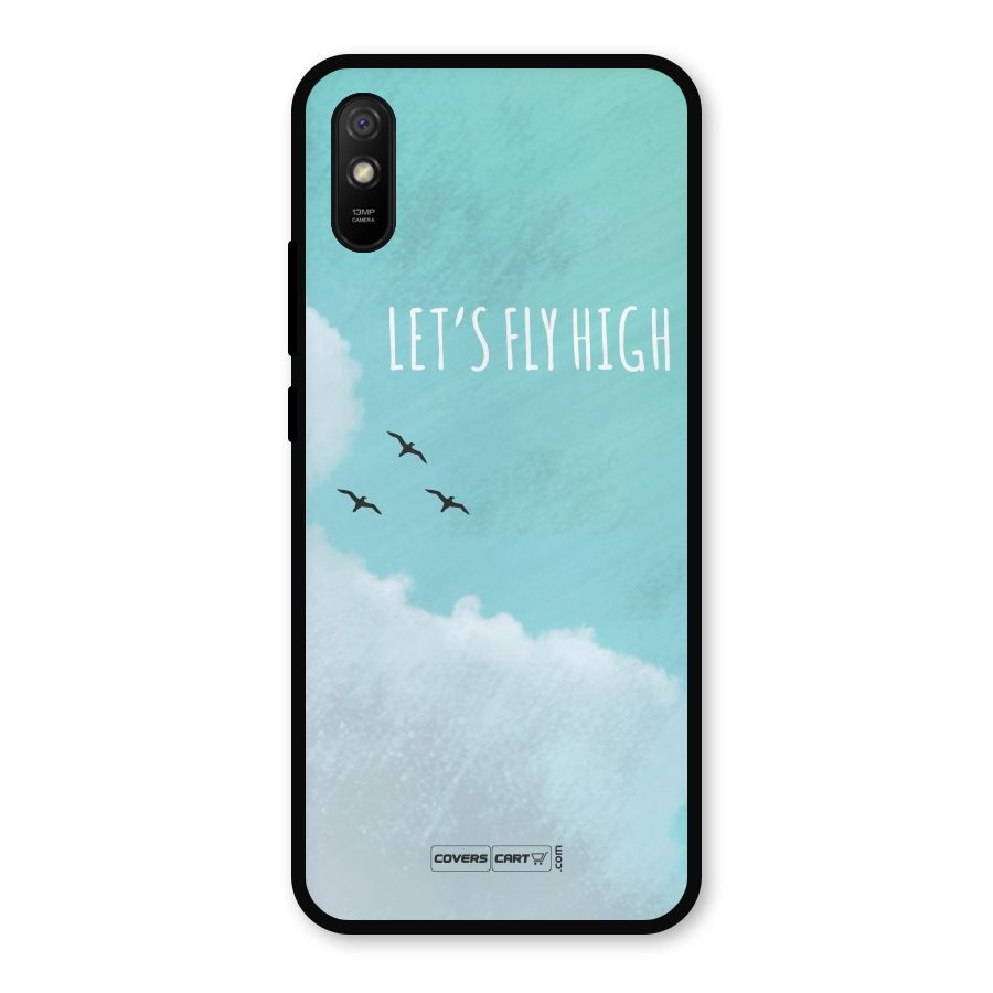 Lets Fly High Metal Back Case for Redmi 9a