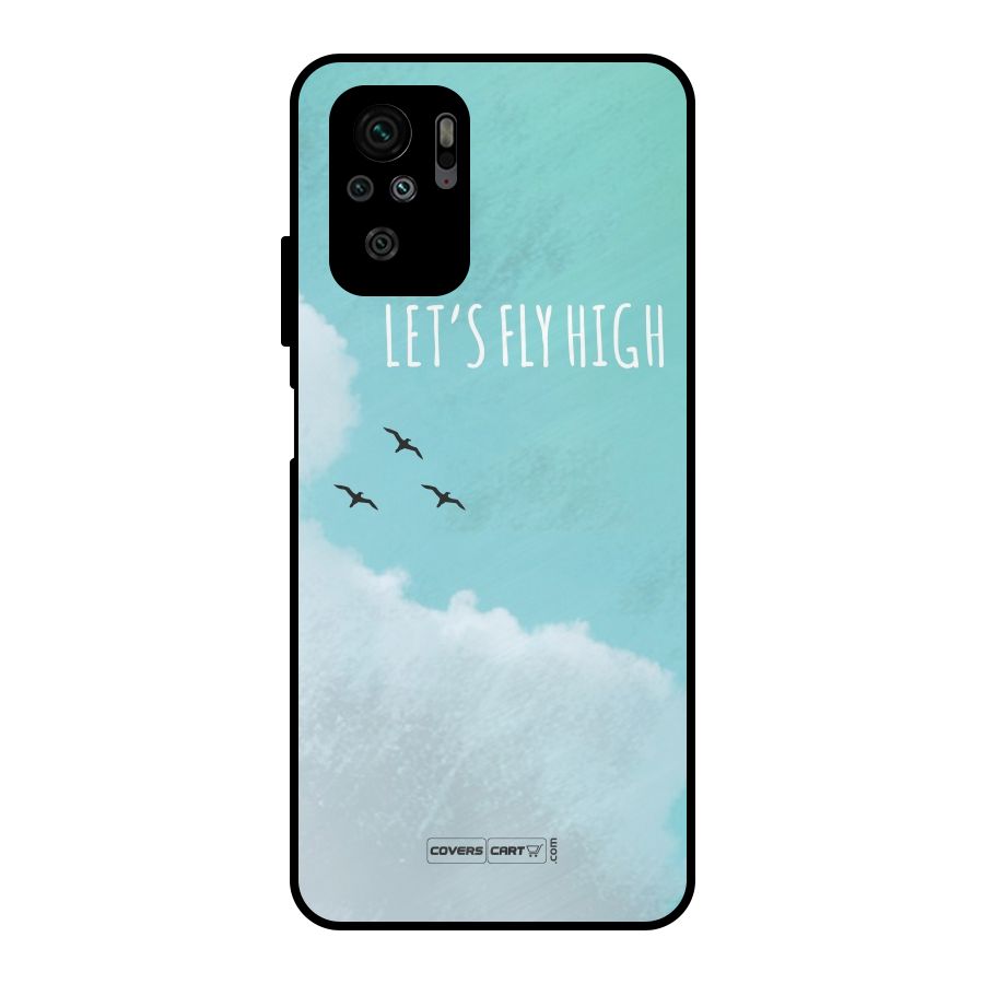 Lets Fly High Metal Back Case for Redmi Note 10S
