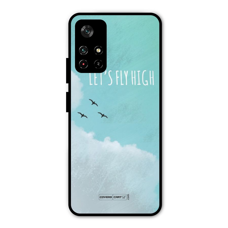 Lets Fly High Metal Back Case for Redmi Note 11T 5G