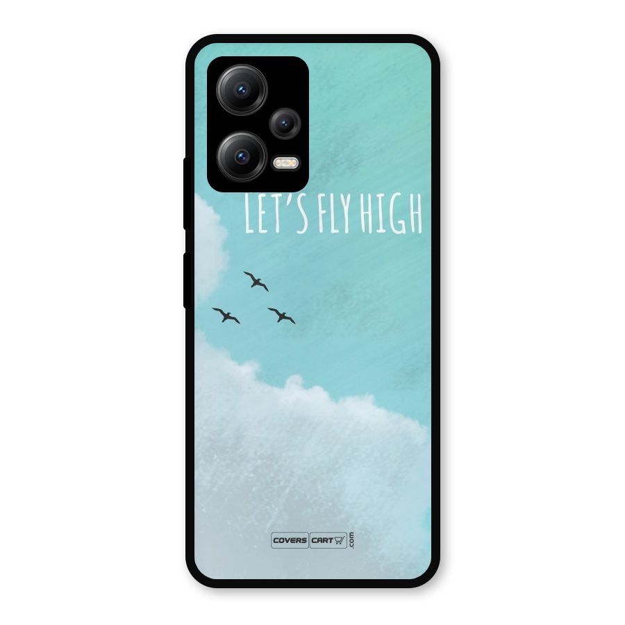 Lets Fly High Metal Back Case for Redmi Note 12 5G
