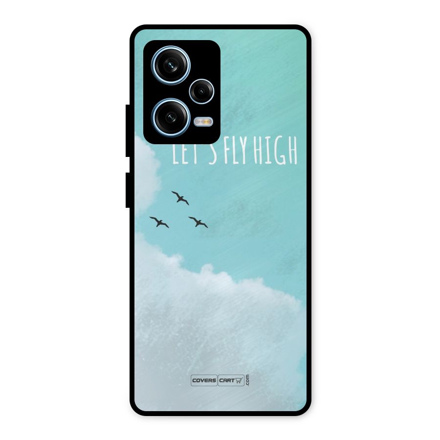 Lets Fly High Metal Back Case for Redmi Note 12 Pro