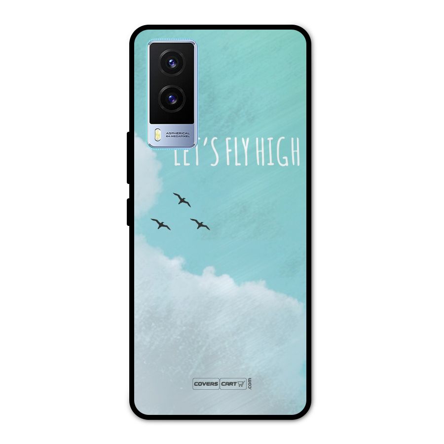 Lets Fly High Metal Back Case for Vivo V21e 5G