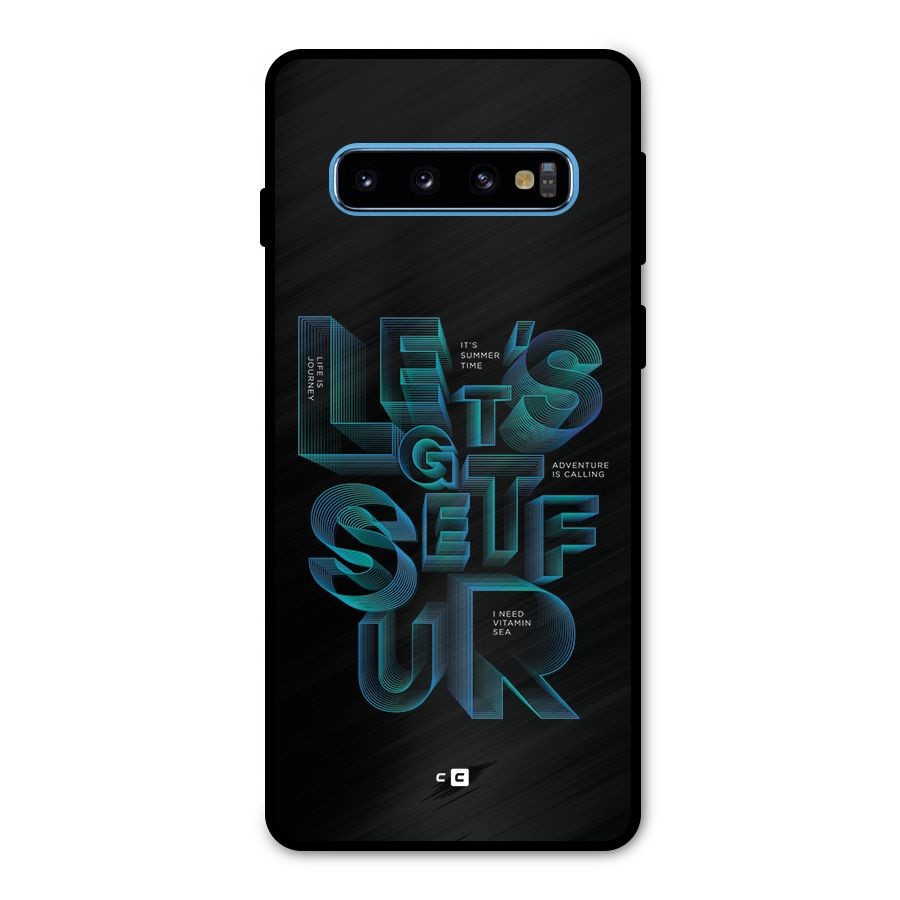 Lets Get Surf Metal Back Case for Galaxy S10