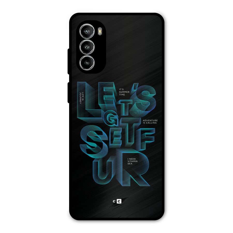 Lets Get Surf Metal Back Case for Moto G52