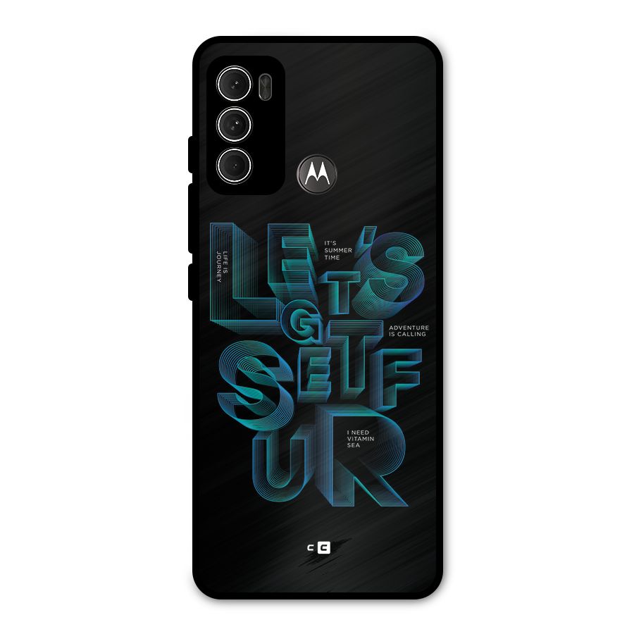 Lets Get Surf Metal Back Case for Moto G60