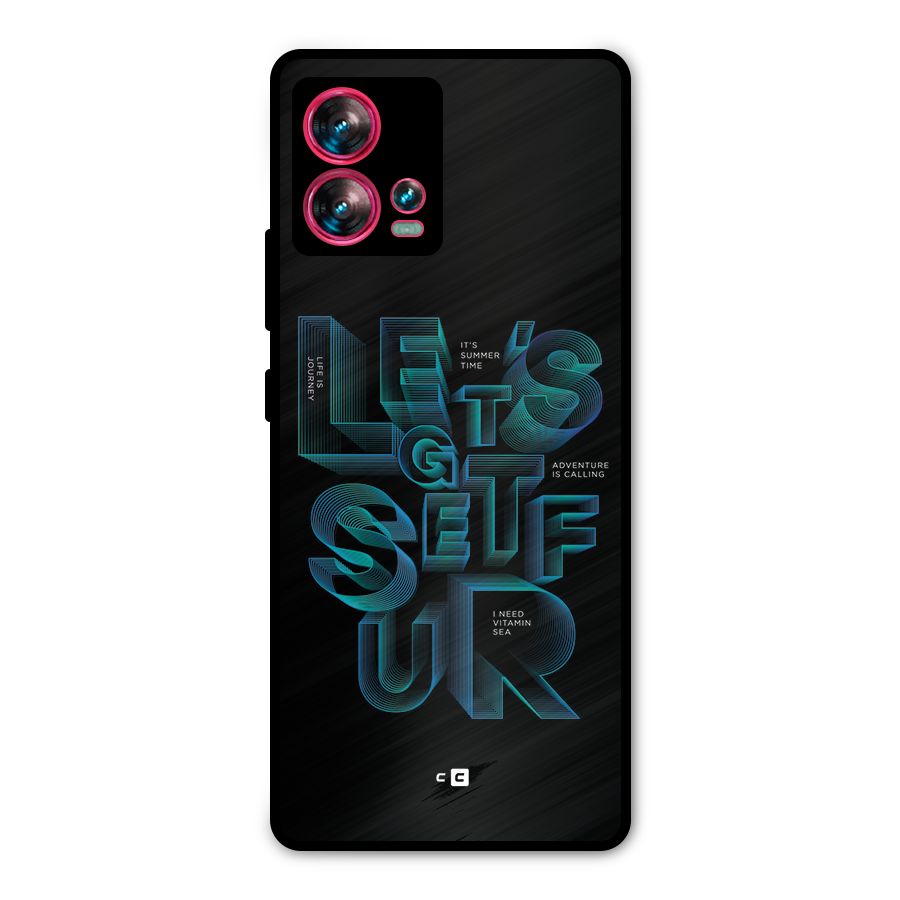 Lets Get Surf Metal Back Case for Motorola Edge 30 Fusion