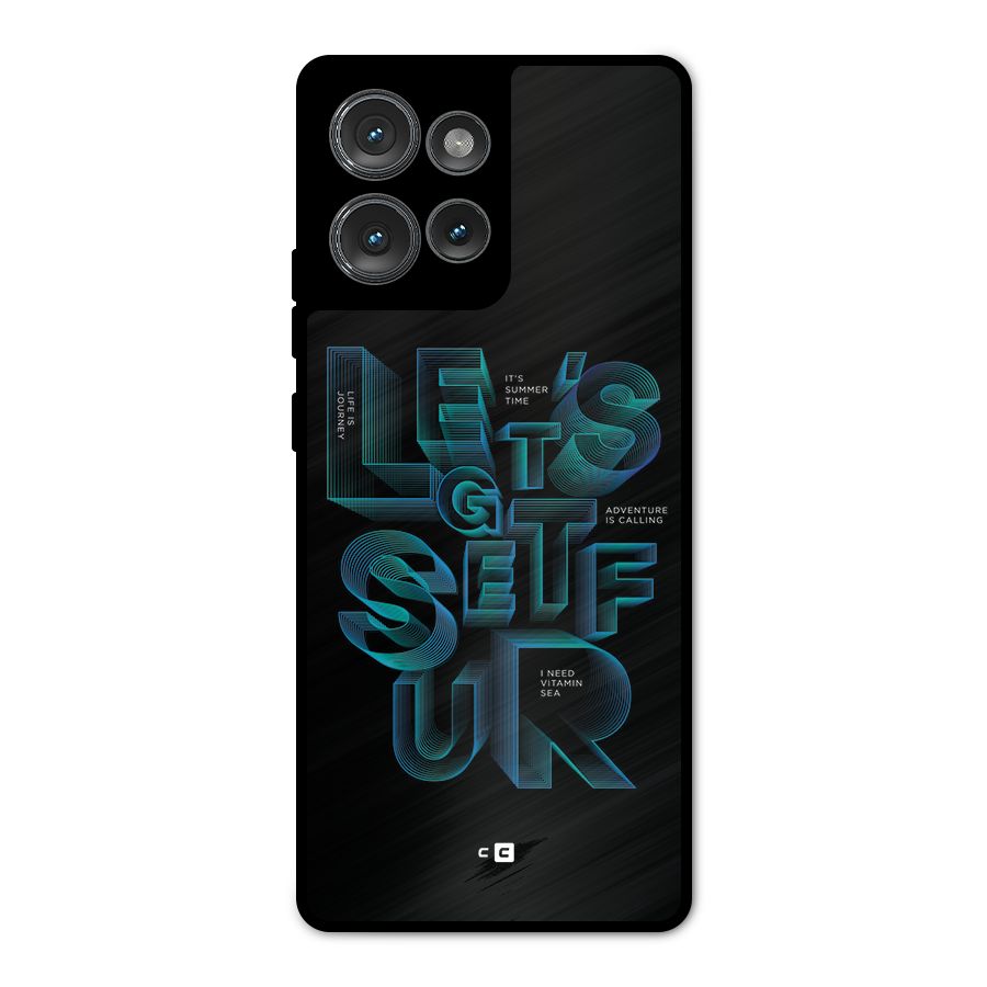 Lets Get Surf Metal Back Case for Motorola Edge 50