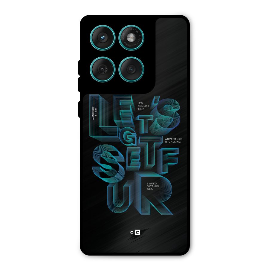 Lets Get Surf Metal Back Case for Motorola Edge 60