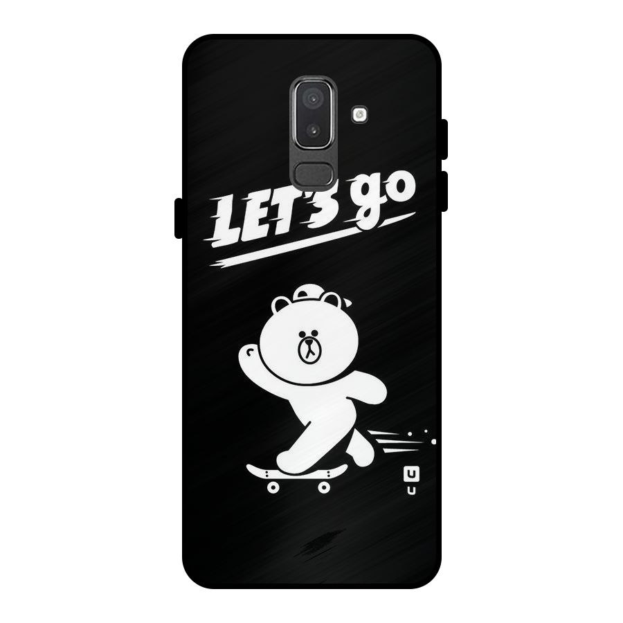 Lets Go Art Metal Back Case for Galaxy On8 (2018)