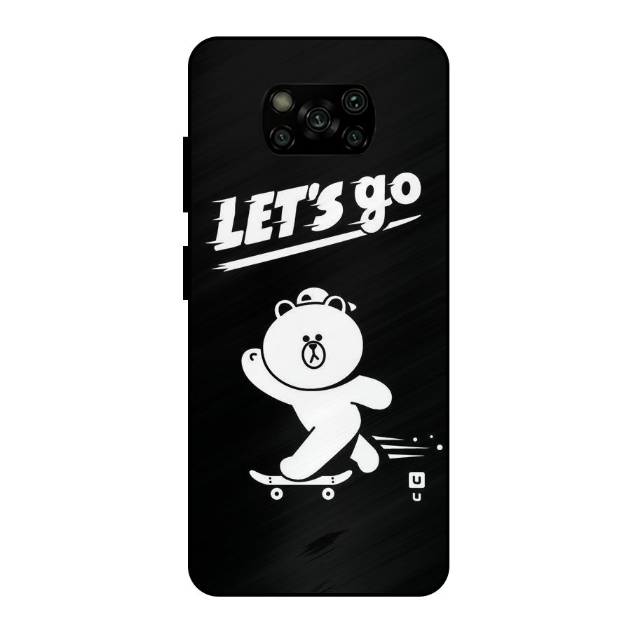 Lets Go Art Metal Back Case for Poco X3