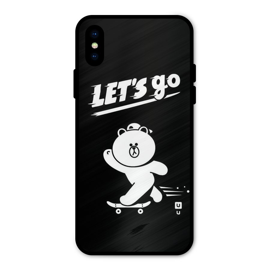 Lets Go Art Metal Back Case for iPhone X