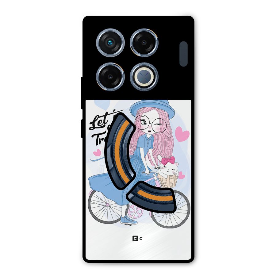 Lets Go Travel Metal Back Case for Infinix GT 20 Pro