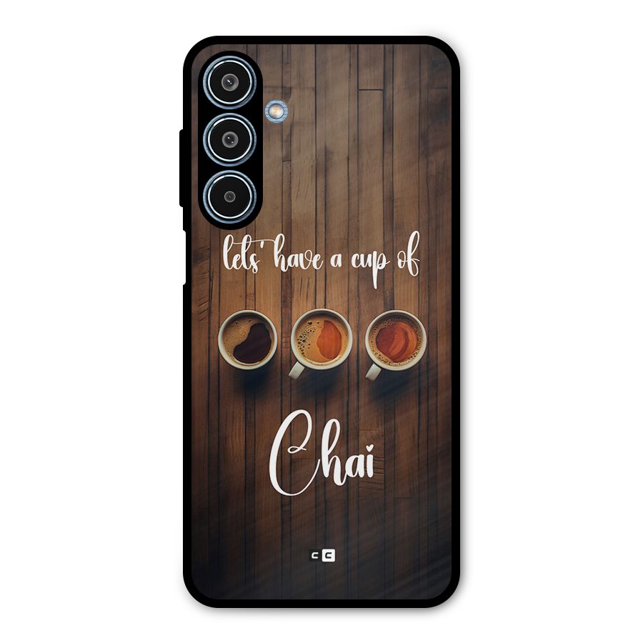 Lets Have A Cup Of Chai Metal Back Case for Galaxy M35