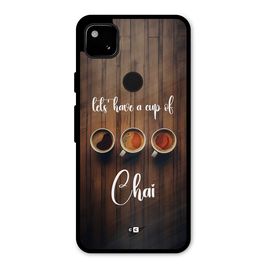 Lets Have A Cup Of Chai Metal Back Case for Google Pixel 4a