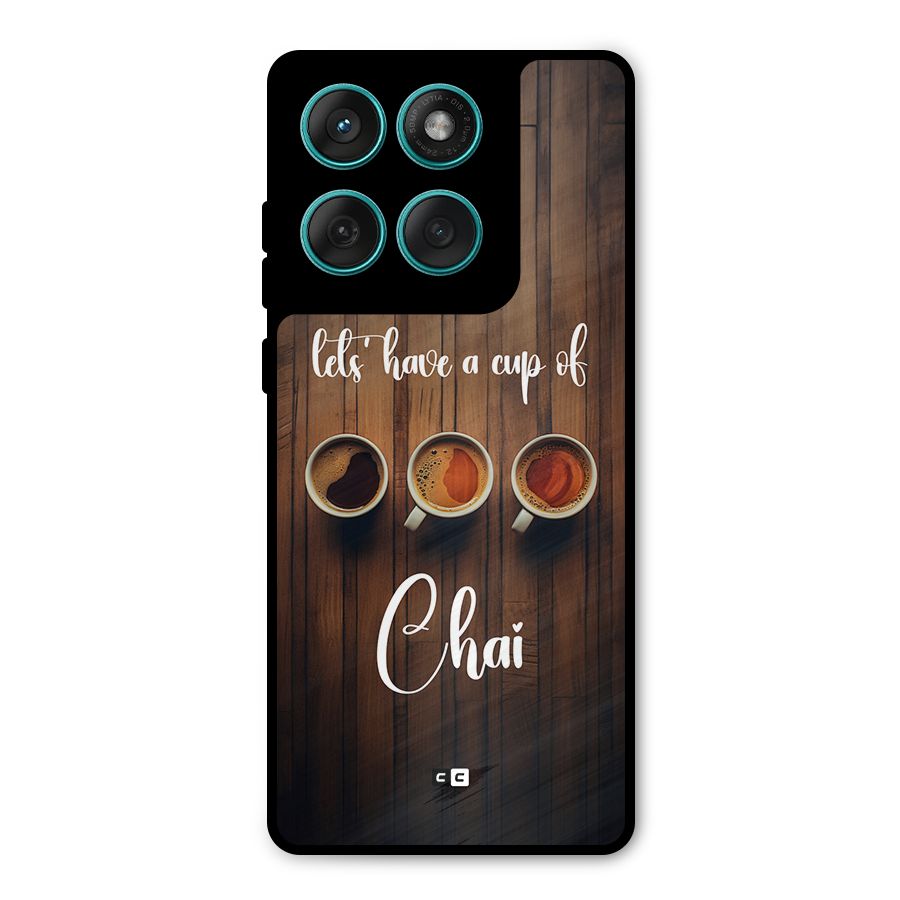 Lets Have A Cup Of Chai Metal Back Case for Motorola Edge 60 Fusion