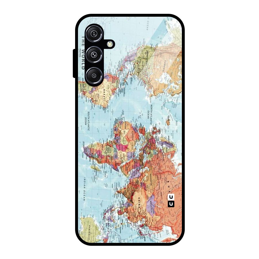 Lets Travel The World Glass Back Case for Galaxy M34 5G