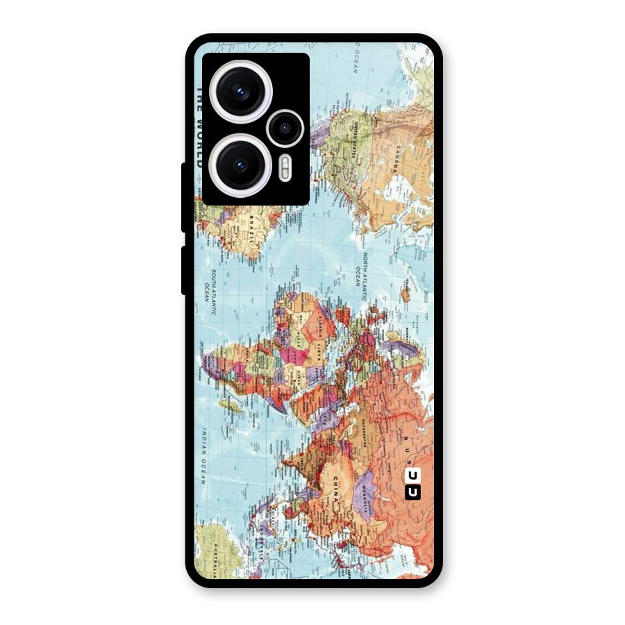 Lets Travel The World Glass Back Case for Poco F5