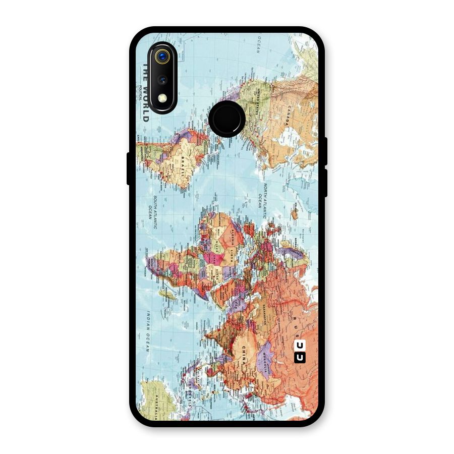 Lets Travel The World Glass Back Case for Realme 3i