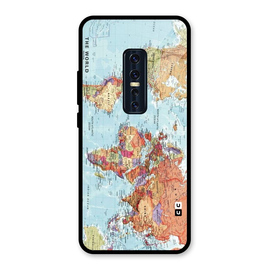 Lets Travel The World Glass Back Case for Vivo V17 Pro