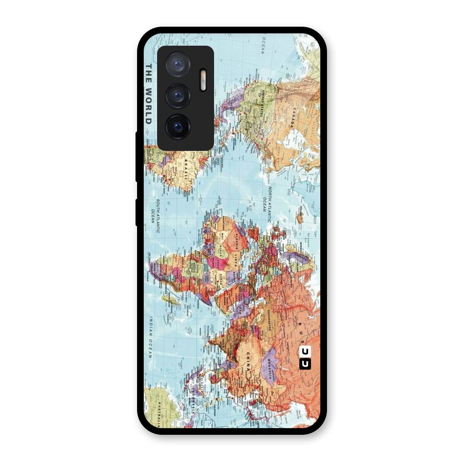Lets Travel The World Glass Back Case for Vivo V23e