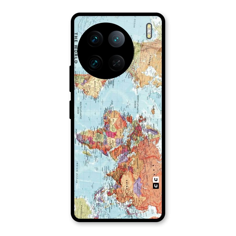 Lets Travel The World Glass Back Case for Vivo X90 Pro