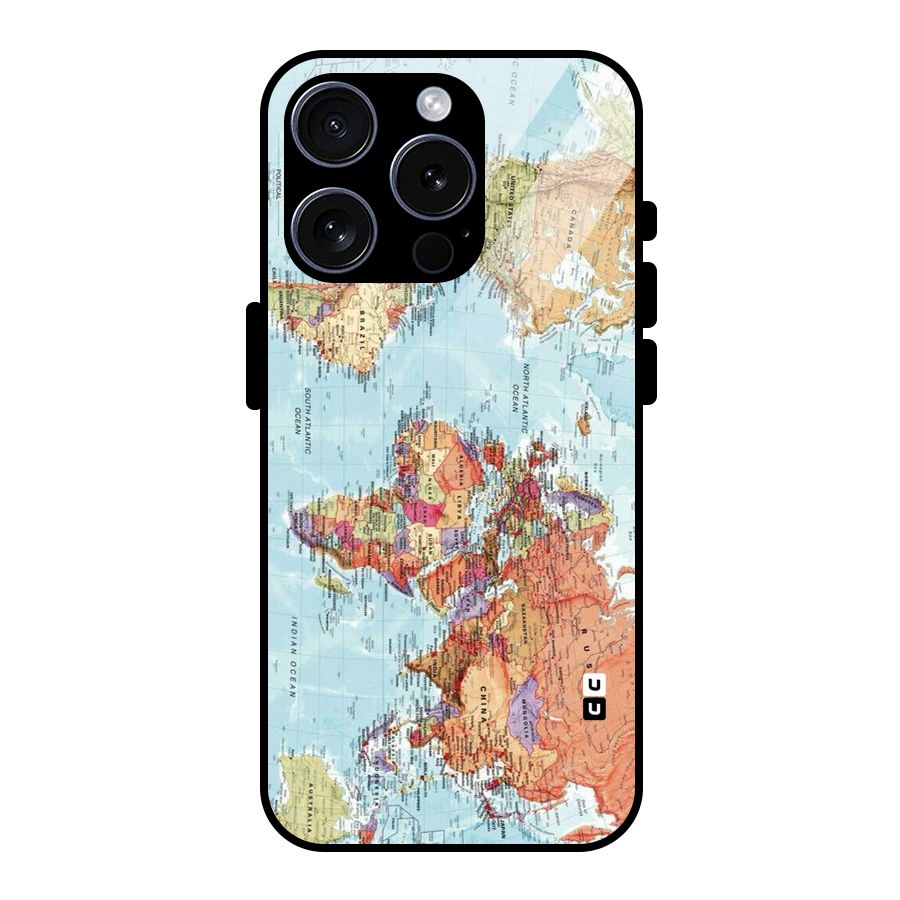 Lets Travel The World Glass Back Case for iPhone 15 Pro