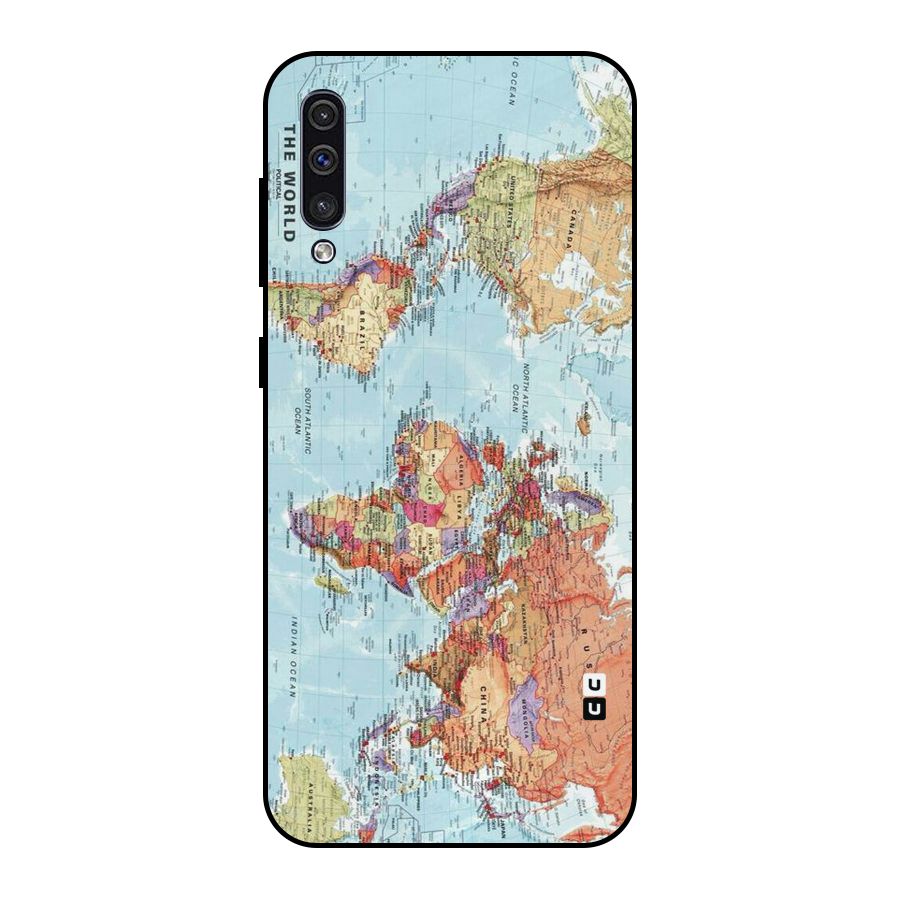 Lets Travel The World Metal Back Case for Galaxy A50