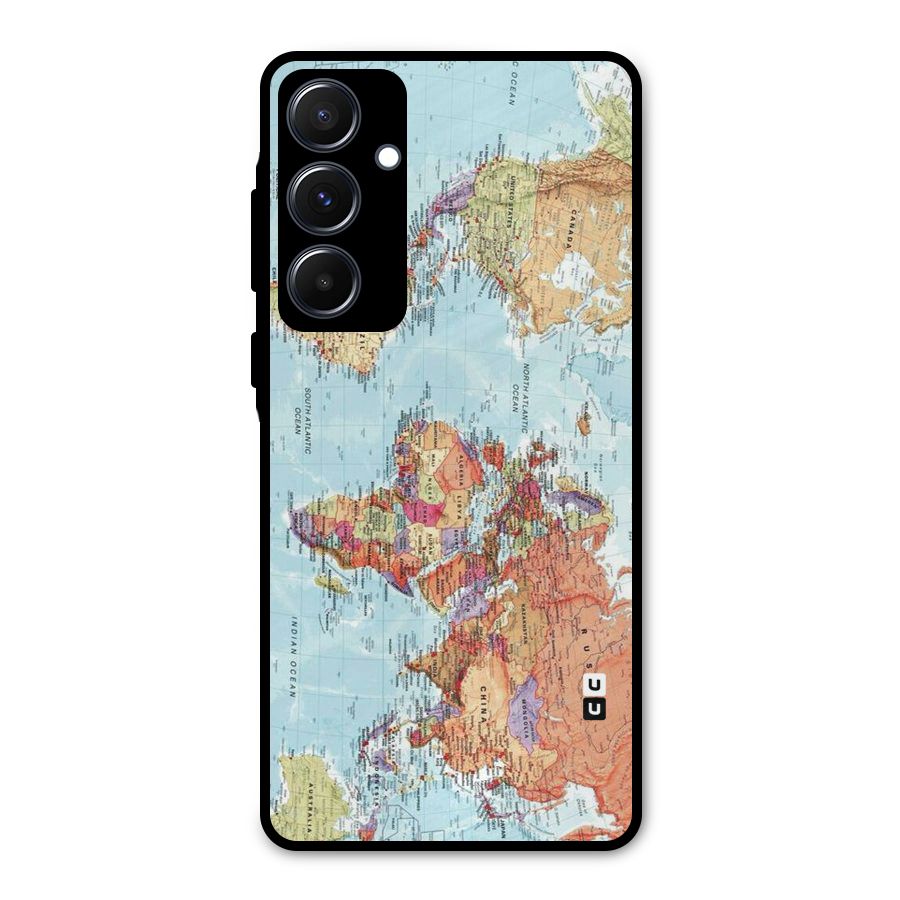 Lets Travel The World Metal Back Case for Galaxy A55