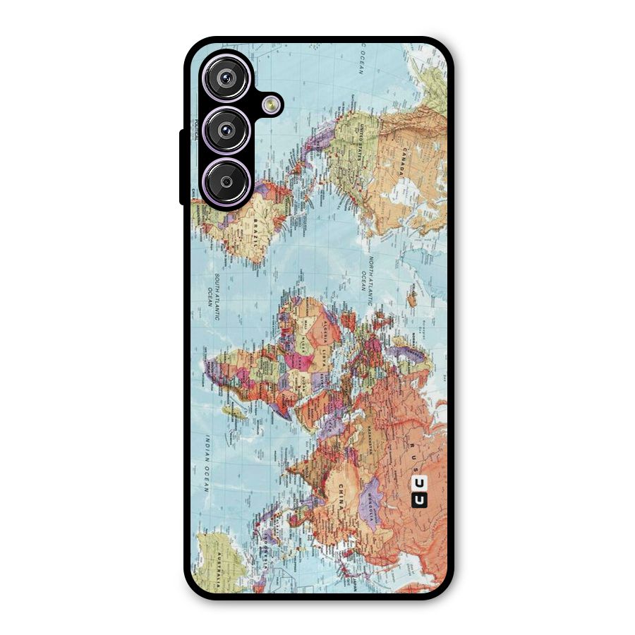 Lets Travel The World Metal Back Case for Galaxy M15