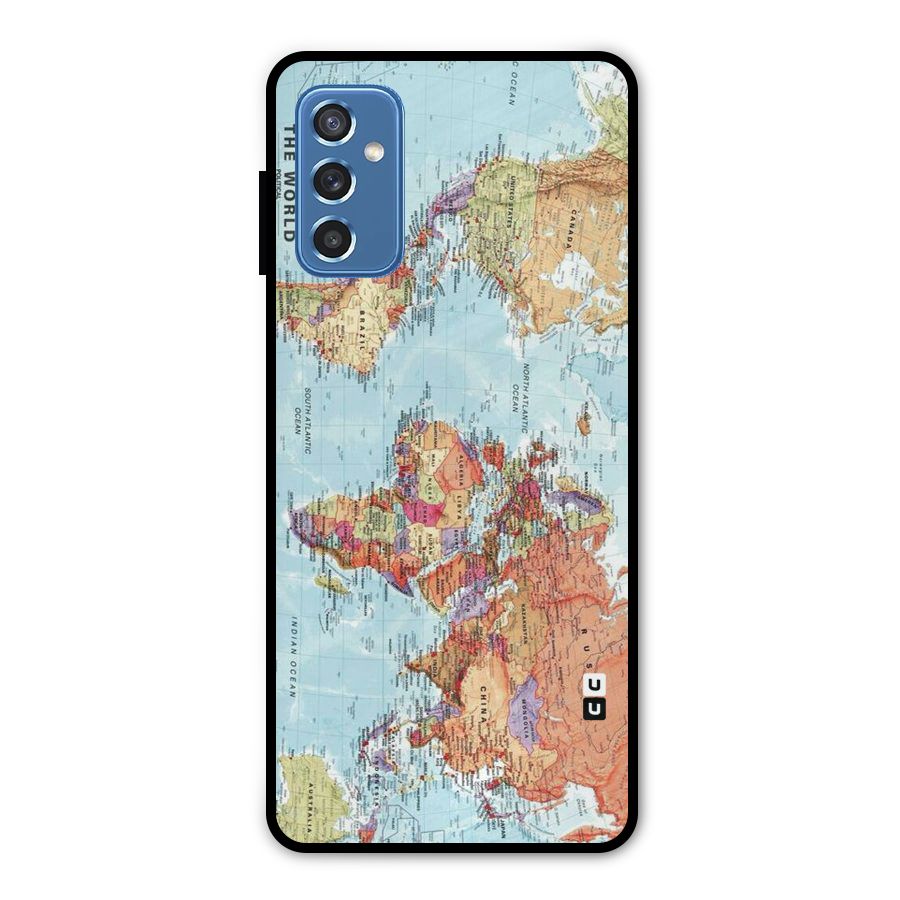 Lets Travel The World Metal Back Case for Galaxy M52 5G