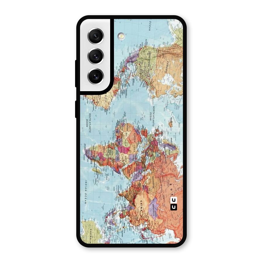 Lets Travel The World Metal Back Case for Galaxy S21 FE 5G