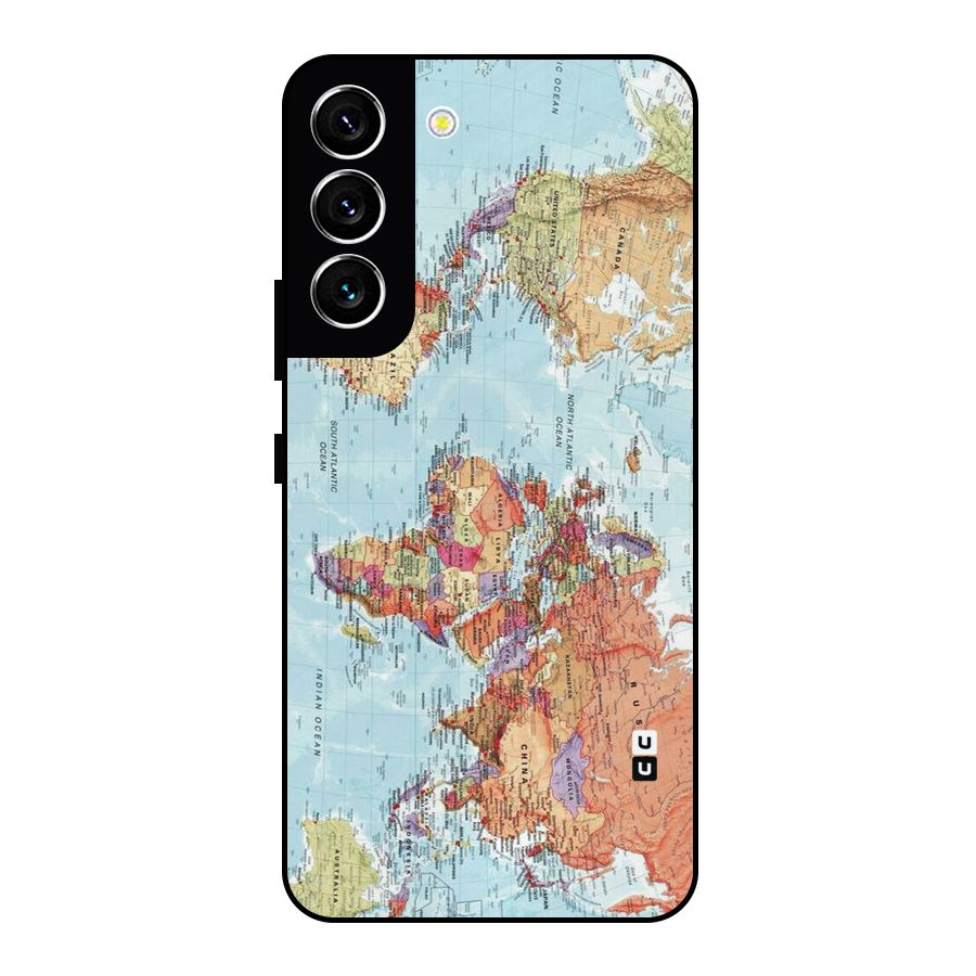Lets Travel The World Metal Back Case for Galaxy S22 5G