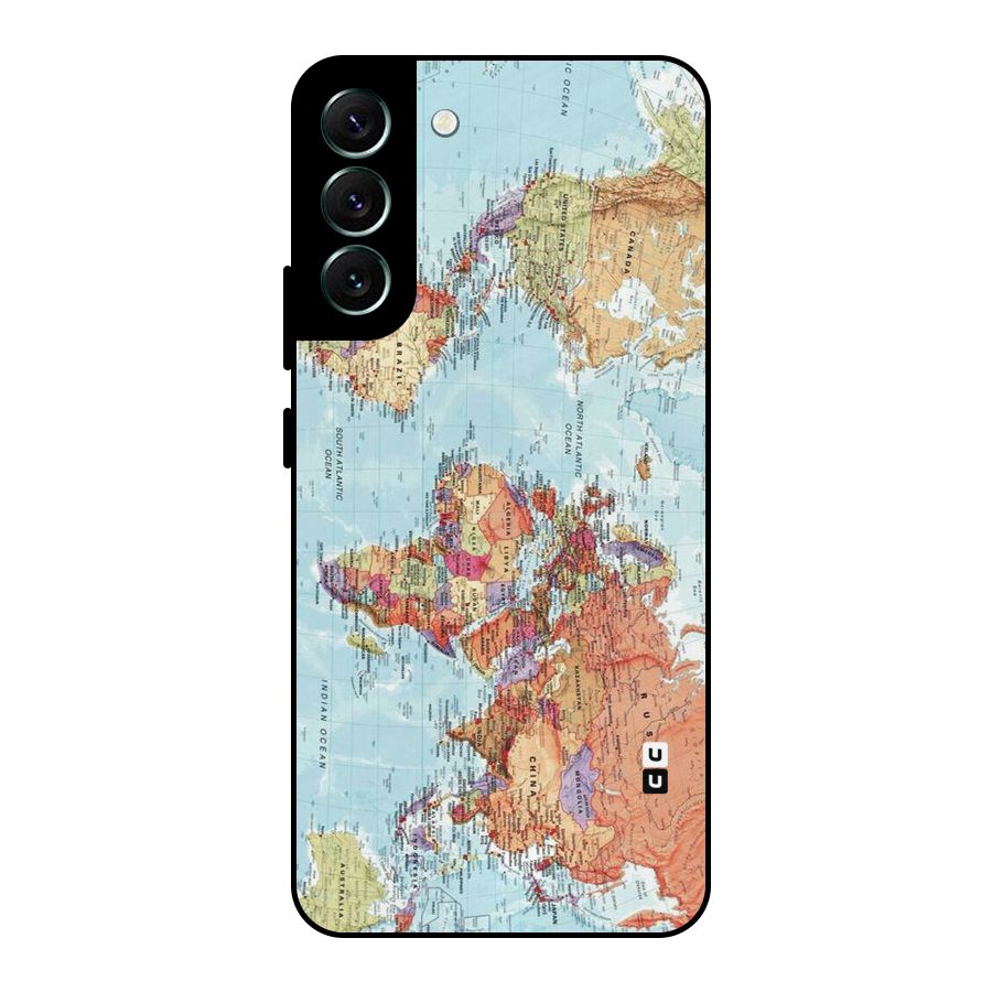 Lets Travel The World Metal Back Case for Galaxy S22 Plus 5G