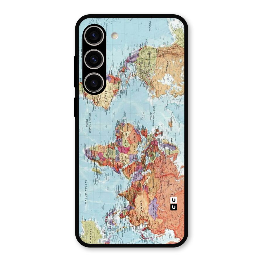 Lets Travel The World Metal Back Case for Galaxy S23 Plus