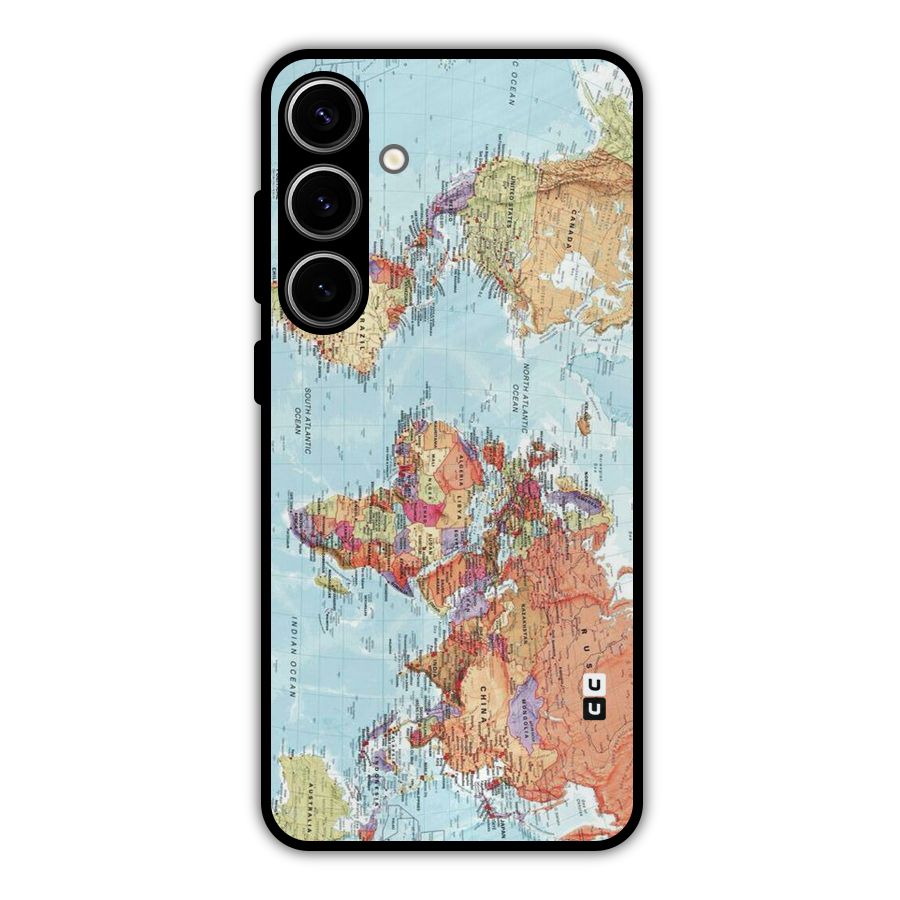 Lets Travel The World Metal Back Case for Galaxy S24 Plus