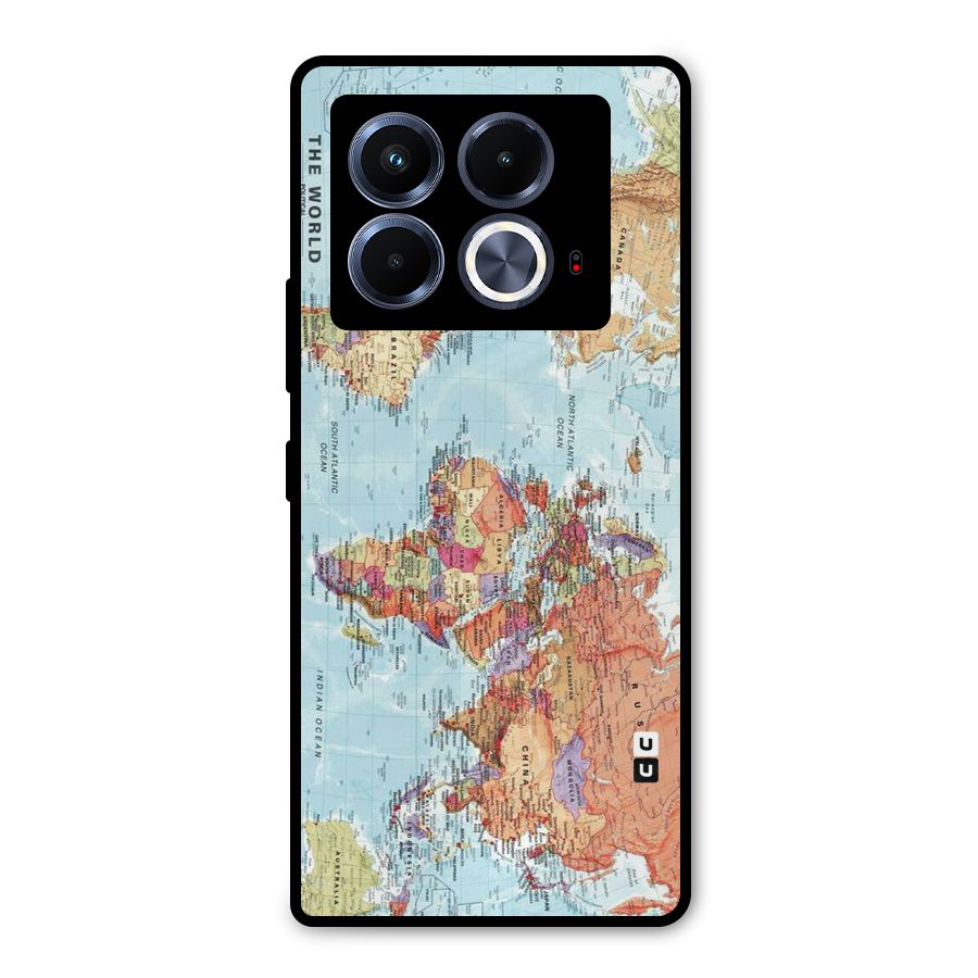 Lets Travel The World Metal Back Case for Infinix Note 40 5G