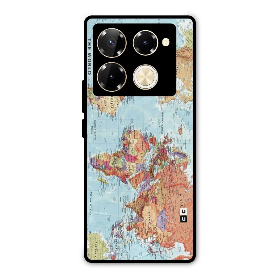 Lets Travel The World Metal Back Case for Infinix Note 40 Pro