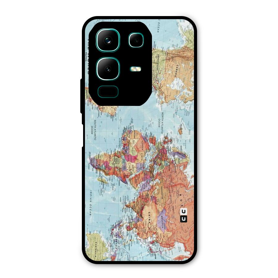 Lets Travel The World Metal Back Case for Infinix Note 50x