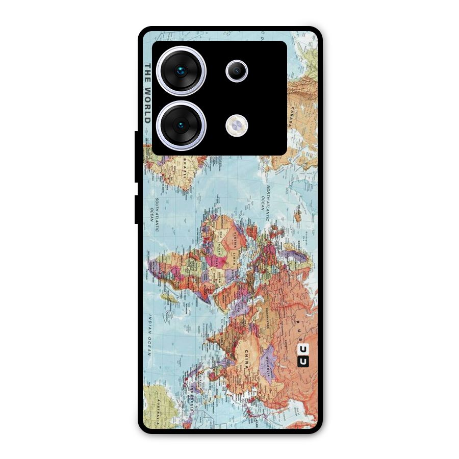 Lets Travel The World Metal Back Case for Infinix Zero 30 5G