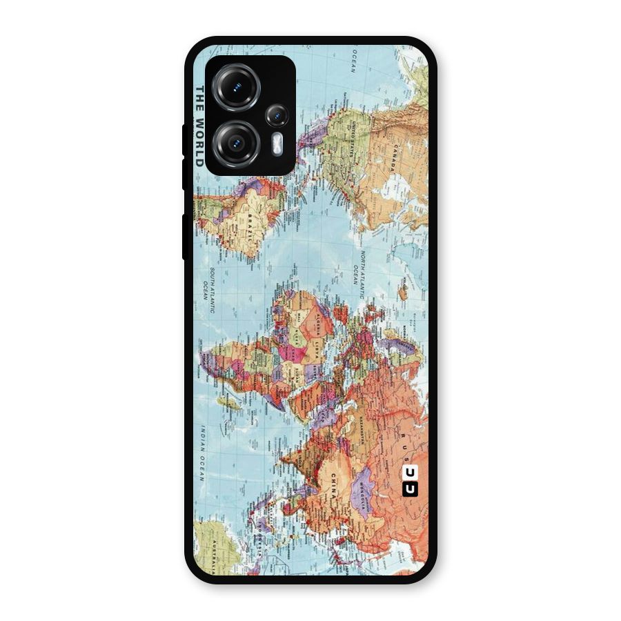 Lets Travel The World Metal Back Case for Moto G13