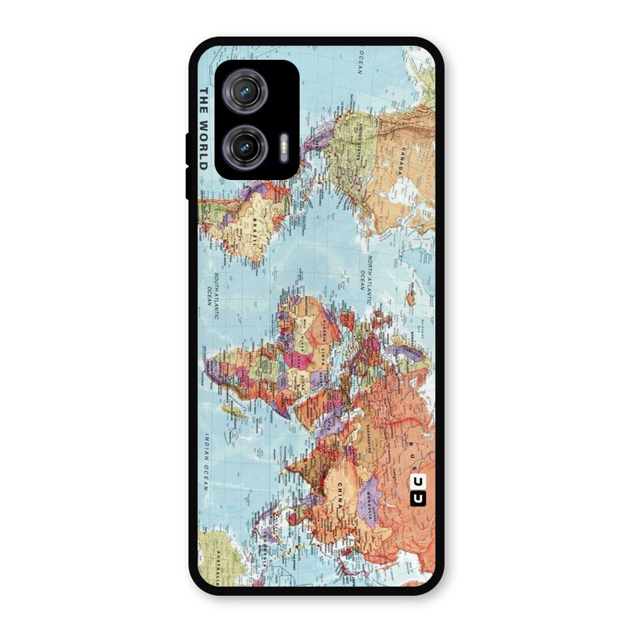 Lets Travel The World Metal Back Case for Moto G73