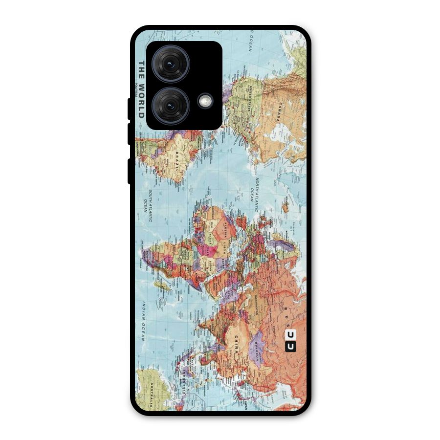Lets Travel The World Metal Back Case for Moto G84