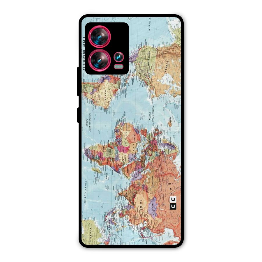 Lets Travel The World Metal Back Case for Motorola Edge 30 Fusion