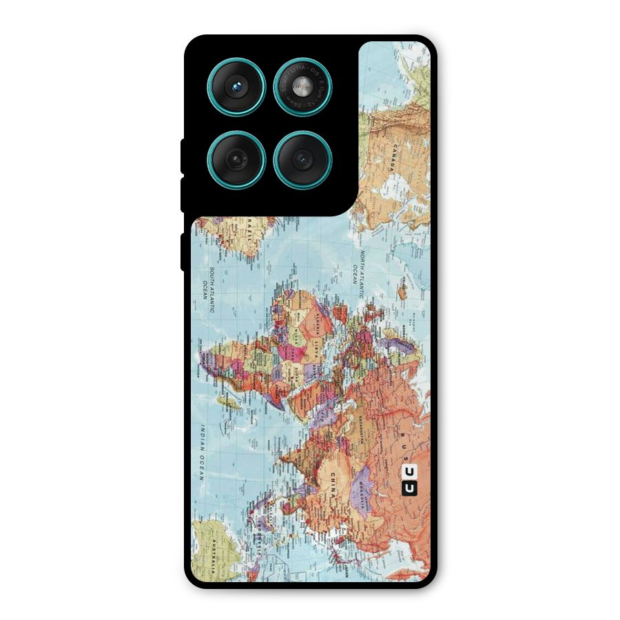 Lets Travel The World Metal Back Case for Motorola Edge 60