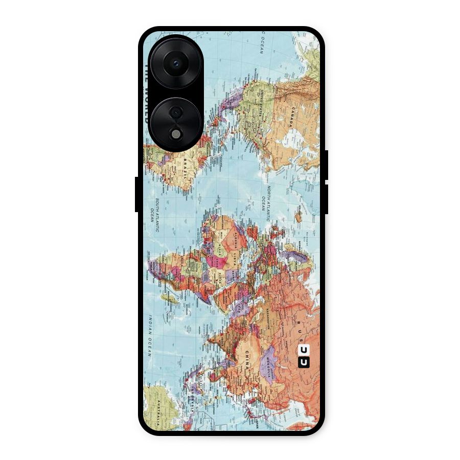 Lets Travel The World Metal Back Case for Oppo A78 5G