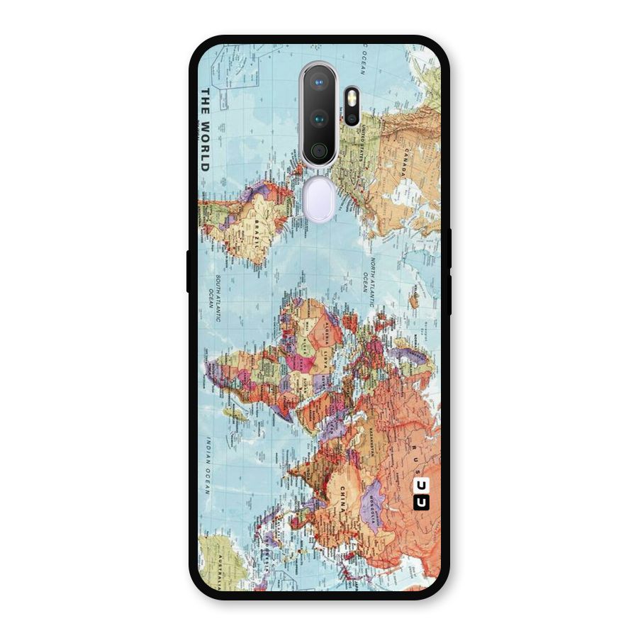 Lets Travel The World Metal Back Case for Oppo A9 (2020)